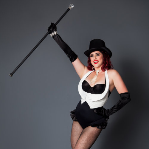 Vintage Cabaret showgirl with cane Hens Night